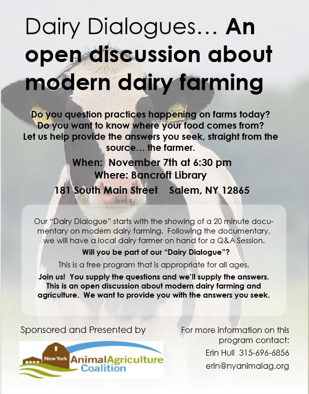 Dairy Dialogues Program Salem Bancroft Public Library