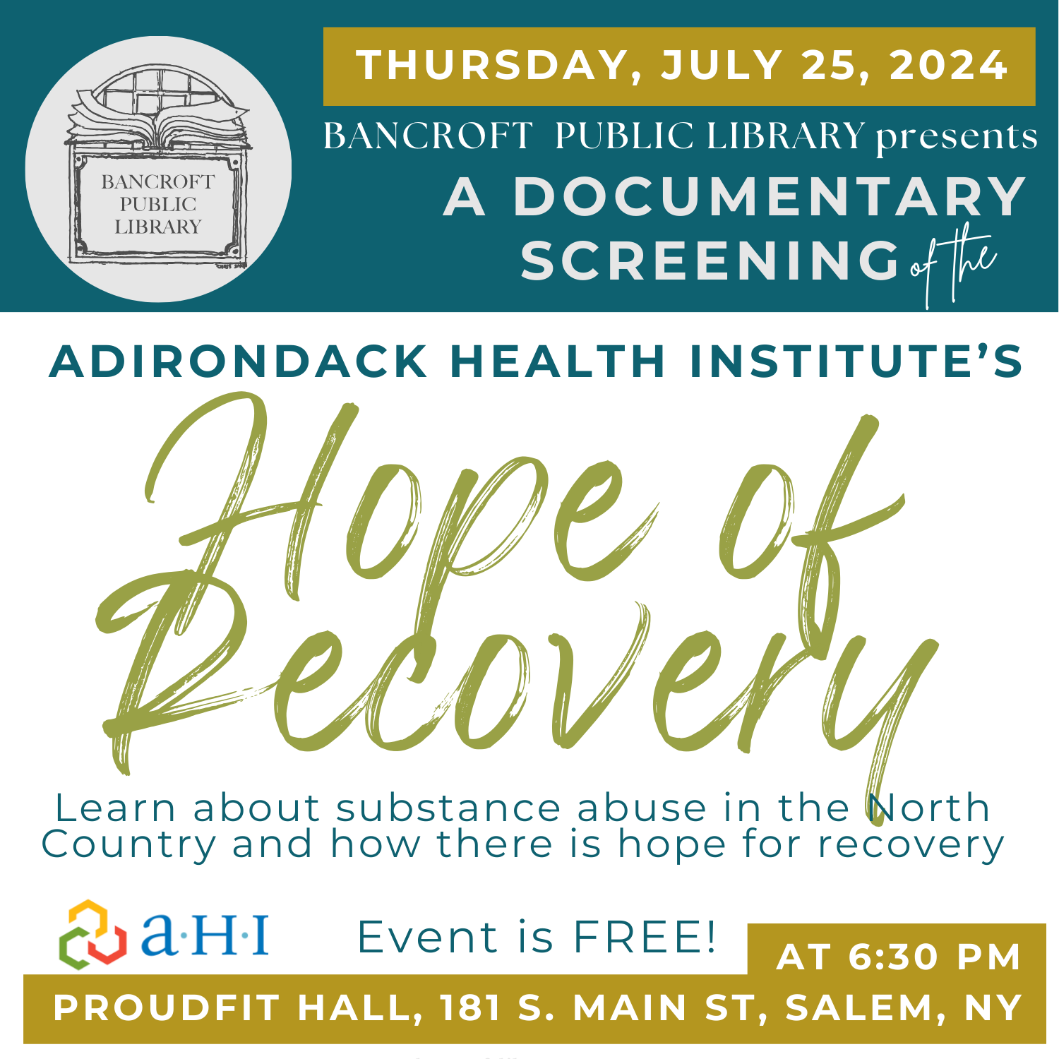 Events Salem Bancroft Public Library